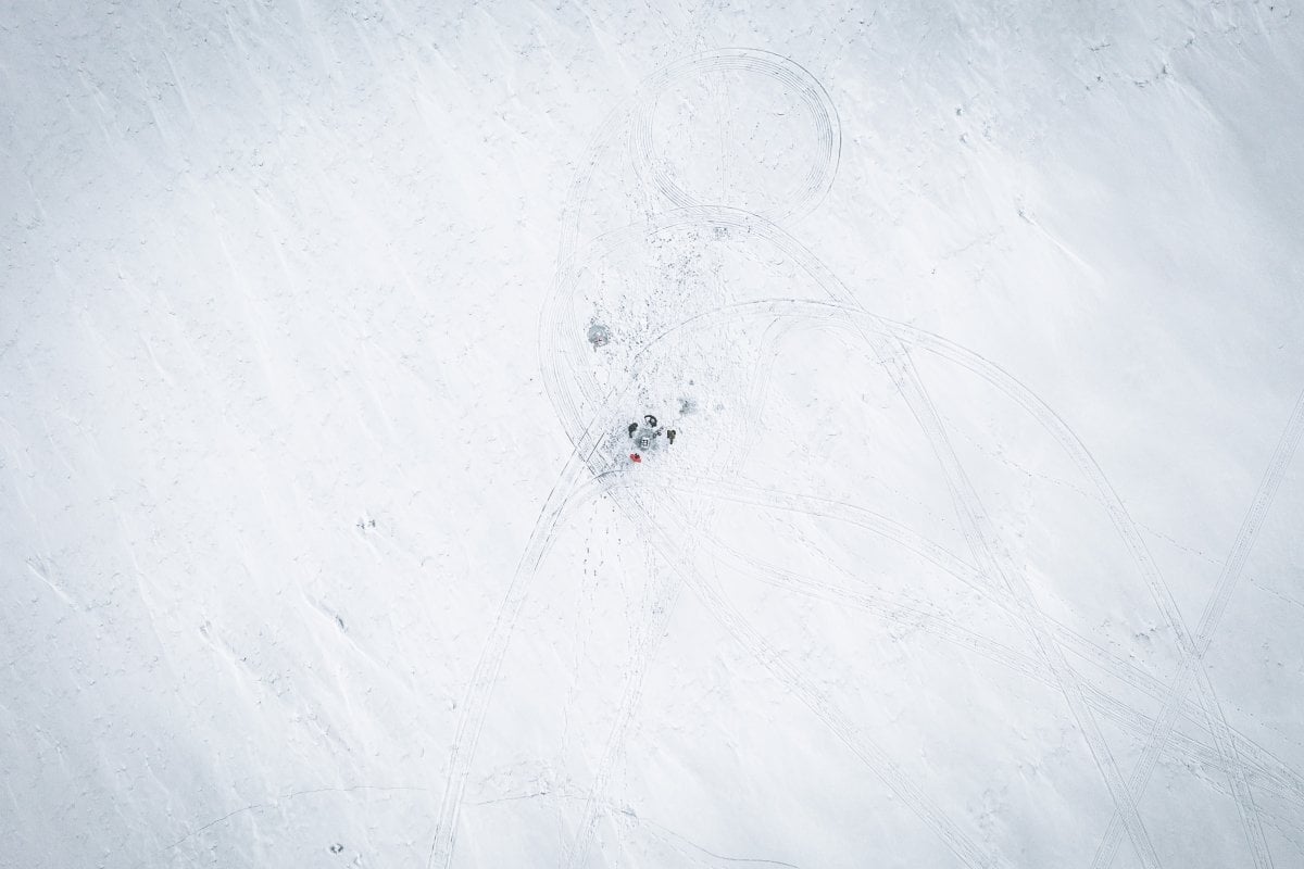 Aerial on ice