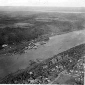 1923 aerial photograph of campus