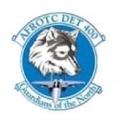Michigan Tech AFROTC logo Detachment 400 Guardians of the North wolf head and jet
