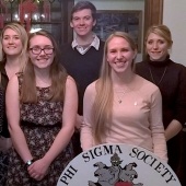 Members of Phi Sigma National Biological Honor Society pose for a photo 