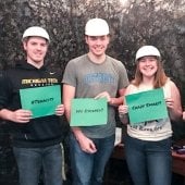 Four students who escaped the from our mine themed room