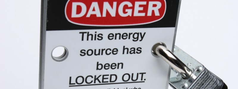 Sign that says "Danger: this energy source has been locked out."