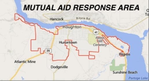 map of the mutal response area
