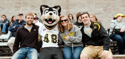 Michigan Tech students enjoy Homecoming with Blizzard.