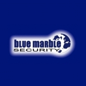 Logo reading "Blue Marble Security"