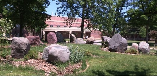Photo of the Keweenawn Boulder Garden, during a sunny summer day.