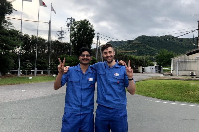 Adam Pringle and Shivom Kushwaha in Japan