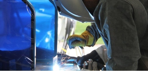 a person welding