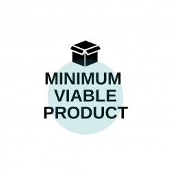 Icon with Minimum Viable Product text and a box.