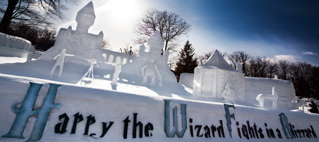 Delta Sigma Phi statue, Harry the Wizard Fights in a Blizzard
