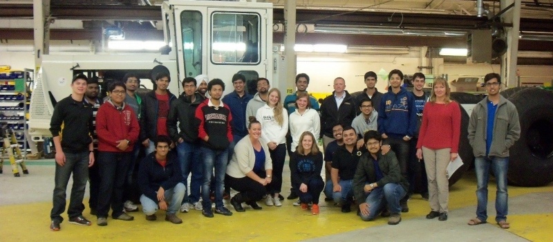 LCI student organization on a facility tour at Pettibone in Baraga Michigan