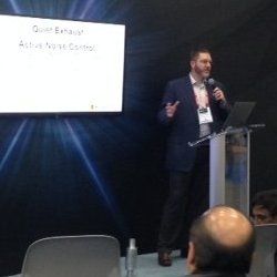 A researcher gives a talk about his research.