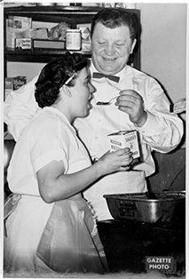 Archives photo from the Gazette: someone performing a taste test