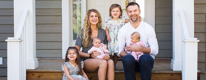 John and Danielle Scott enjoy a little down time with their four daughters at their home in Traverse City, Michigan.