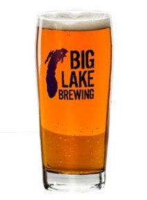 Big Lake Brewing pint filled with beer.