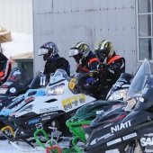 Clean Snowmobile contestants lined up.