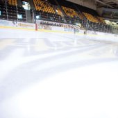 The ice at the MacInnes Student Ice Arena.