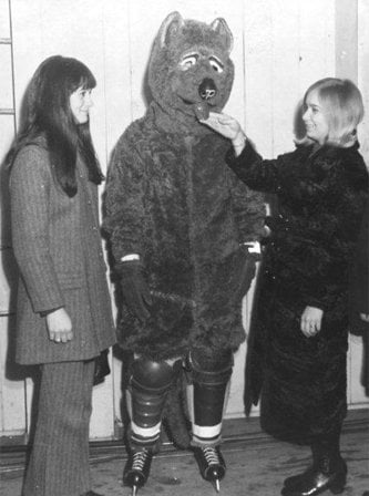 Photo of Michigan Tech's mascot from the 1970s