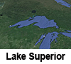 Satellite view of Lake Superior.