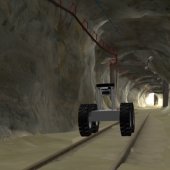 Robot in tunnel track