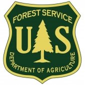 US Forest Service: Department of Agriculture logo.