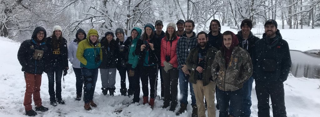 For a forestry professor, Hesterberg spent a fair bit of time in the woods — looking at birds. Today, David Flaspohler's continues the time-honored and snowy traditions of springtime birding in the Keweenaw. Credit: David Flaspohler