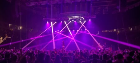 Visual and Performing Arts alumni Charles Southward, Dave Peterson and Steven Green are working hard in the audio industry — touring with major artists and designing sound for BAFTA award-winning video games. (Image courtesy of Dave Peterson)
