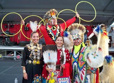 Lowery Begay, back, and family