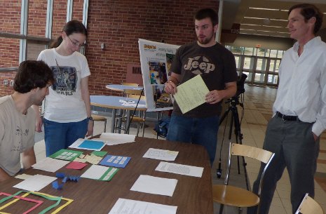 Paper prototyping, from left to right: John Reese, Emily Mehlenbacher, John Bush and Chuck Wallace.