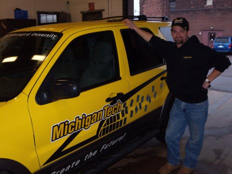 Fleet Services Begins to Go Green Pete Pelissero, manager of Fleet Services, oversees the effort to switch to hybrid vehicles, including nine SUVs for admission representatives.