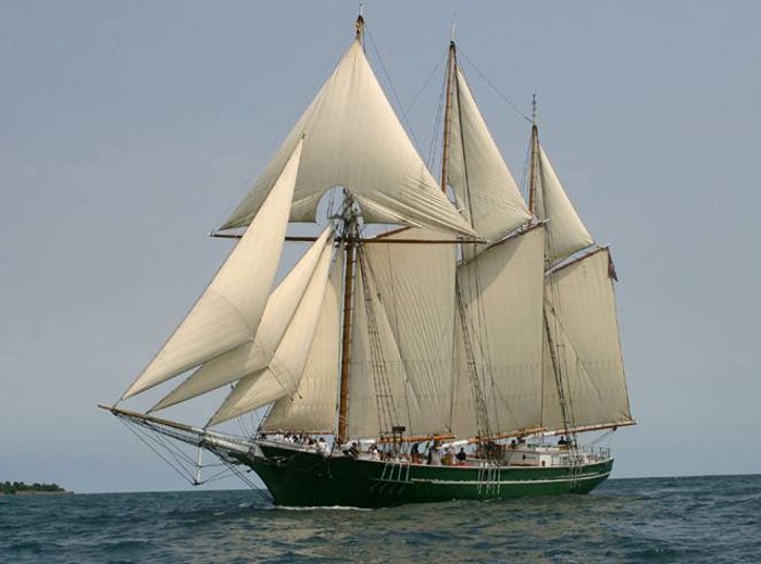 The Denis Sullivan, a tall sailing ship, will be home to a Michigan Tech Youth Programs biology cruise on the Great Lakes next week.   Photo courtesy Discovery World