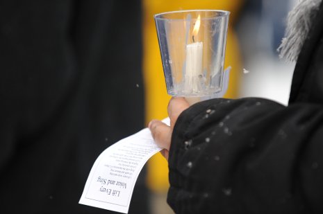 At the 2009 peace vigil honoring Martin Luther King