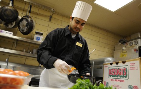 Sahil Thakkar prepares Indian food for MUB's first Khana Khazana.