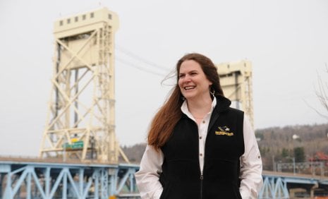 Tess Ahlborn and the Portage Lake Lift Bridge