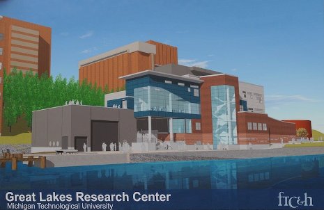 Artist's rendering of the Great Lakes Research Center