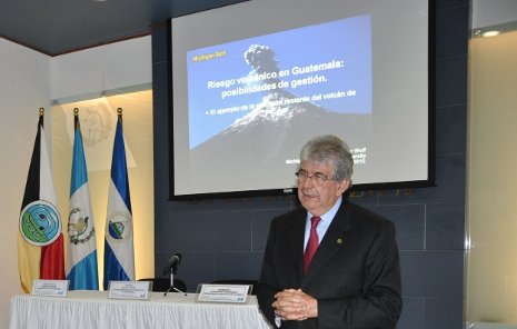 Vice President of Guatemala Dr. Rafael Espada addresses the crowd.