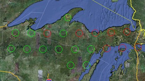 USArray Map of Upper Midwest region, where Michigan Tech will be involved.