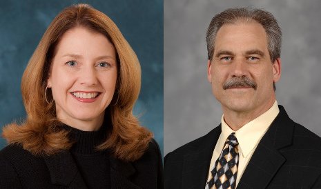 New Board of Trustees members Julie Fream and Terry Woychowski