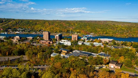 Aerial view of Michigan Tech.