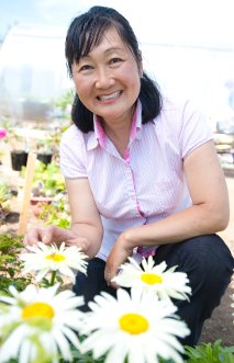 Amber Campbell sells hard-to-find flowers, herbs and vegetables.