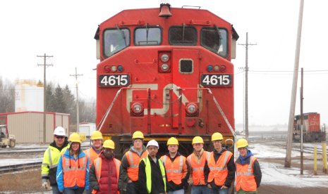 CN hosted Tech's Railroad Engineering & Activities Club students at Proctor Yard in Duluth, Minn.