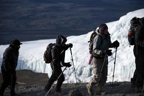 Teachers trek up Mt. Kilimanjaro.