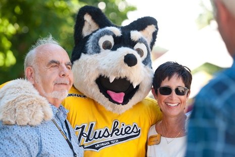 Blizzard and friends at the Pasty Picnic during Alumni Reunion 2012.