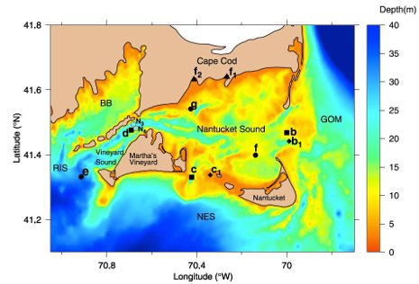 Nantucket Sound's currents are affected by water levels and land masses.