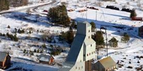 The historic Quincy Mine Hoist on Quincy Hill.