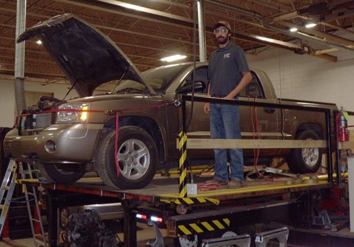 Industrial Research Henry Schmidt and his dyno.