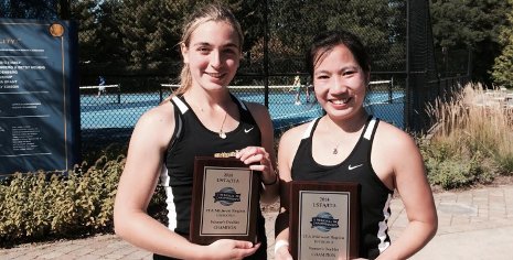 Tennis Champions Sandra Cvetanovic (left) and Kwang Suthijindawong, doubles champions.