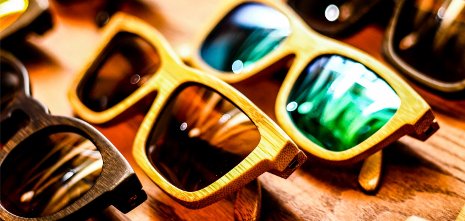 1st Element sustainable bamboo-framed sunglasses.