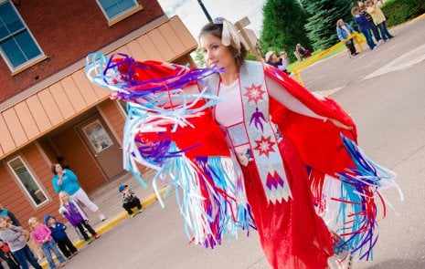 Colorful traditional dress and dancing at the Parade of Nations.Parade of Nations.