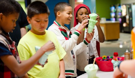 Young students make foam gnomes at a Mind Trekkers event this year. The nationally-known Mind Trekkers are in Washington D.C. April 15-17 at the USA Science and Engineering Festival.